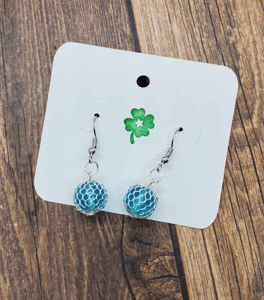 Sea Glass Buoy Ball Earrings