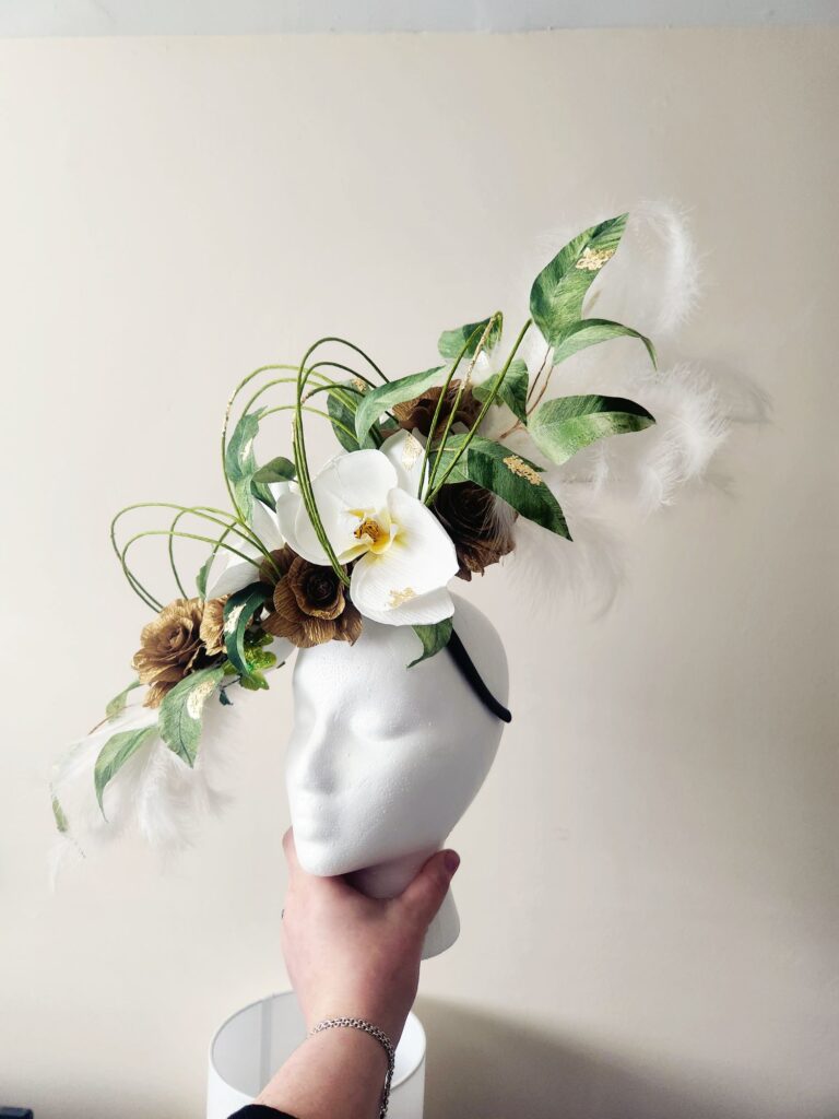 Orchid and Rose Fascinator