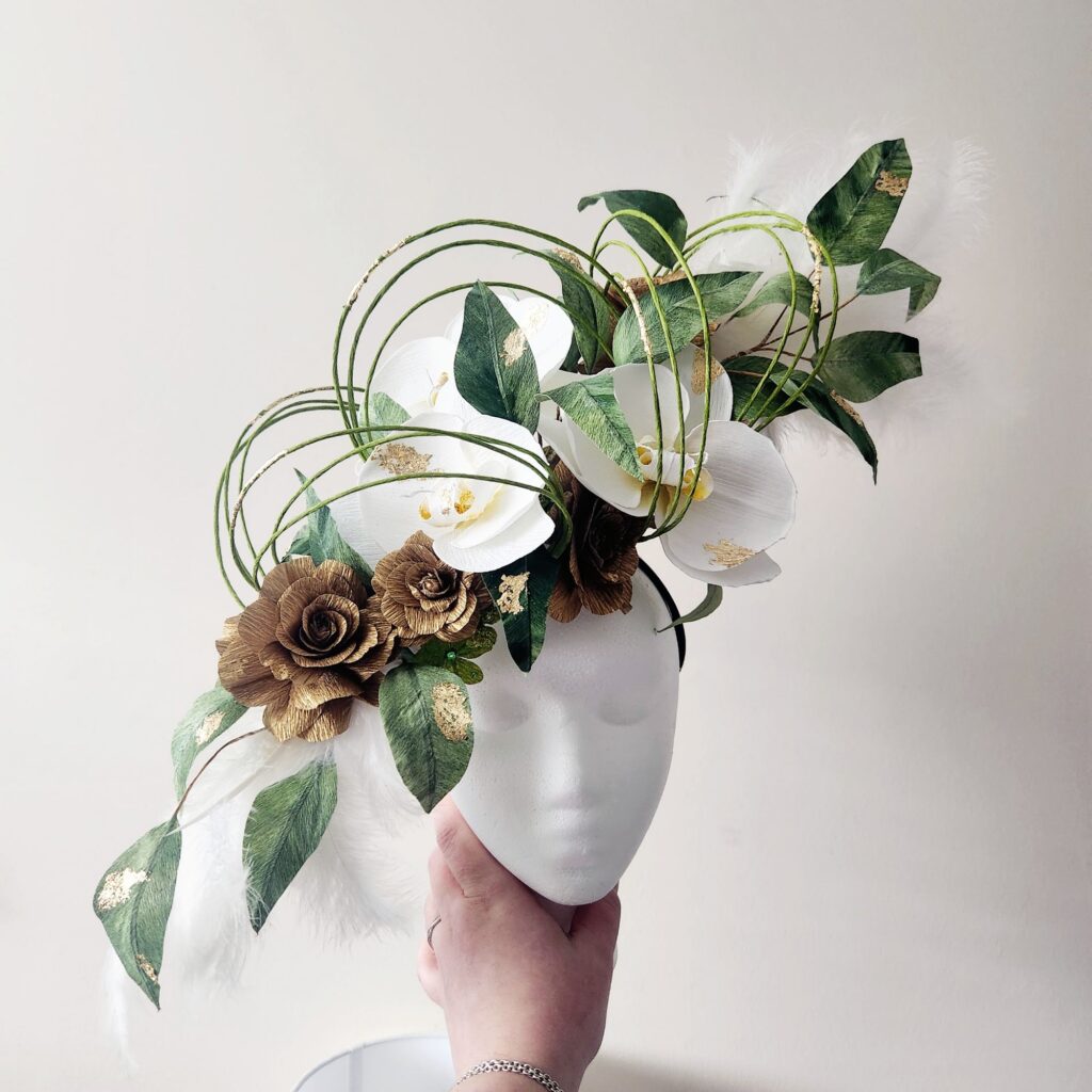 Orchid and Rose Fascinator